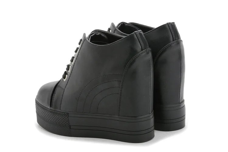 2024 Autumn High Top Wedge Platform Sneakers Women Casual Shoes Hidden Heels Ladies Sneakers  Women Shoes YYJ150