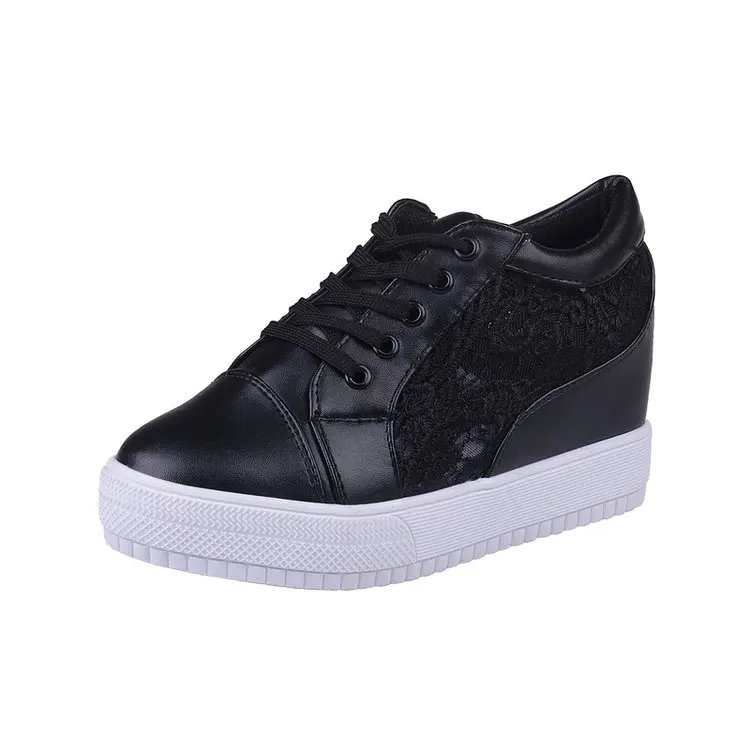 New White Hidden Wedge Heels Sneakers Casual Shoes Woman High Platform Shoes Women's High Heels Wedges Shoes for Women