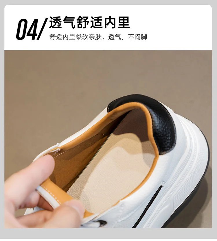 9cm Genuine Leather Platform Sneakers Wedge Shoes for Women Breathable Sneakers Autumn Casual Shoes Hidden Heel Zapatillas Mujer