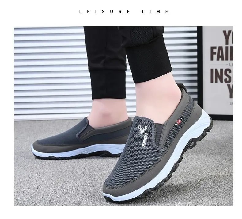 Men's Canvas Shoes with Soft Soles Casual Breathable Comfortable Sliding Sleeves Men's Cloth Shoes Men's Oxford Sneakers Men's Canvas Shoes with Soft Soles Casual Breathable Comfortable Sliding Sleeves Men's Cloth Shoes Men's Oxford Sneakers