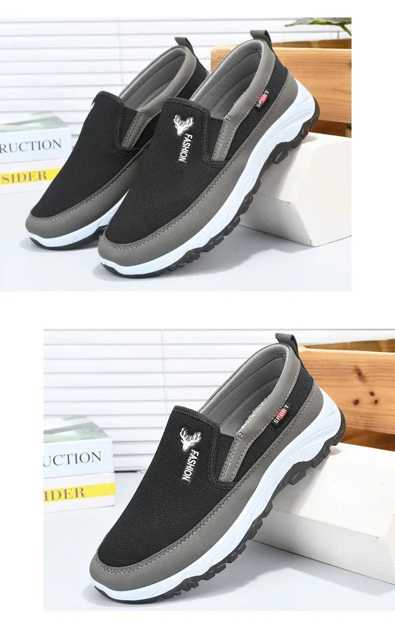 Men's Canvas Shoes with Soft Soles Casual Breathable Comfortable Sliding Sleeves Men's Cloth Shoes Men's Oxford Sneakers Men's Canvas Shoes with Soft Soles Casual Breathable Comfortable Sliding Sleeves Men's Cloth Shoes Men's Oxford Sneakers