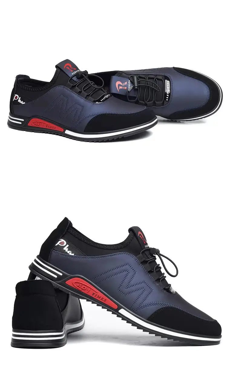 New Fashion Men's Shoes Concise Soft Soled Men Casual Shoes Breathable Lace-Up Bottom Light Sneakers Male 2023 Tenis Masculino