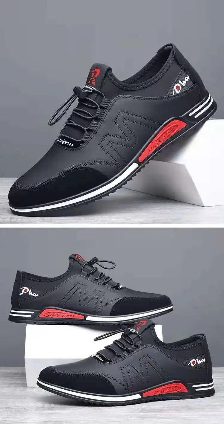 New Fashion Men's Shoes Concise Soft Soled Men Casual Shoes Breathable Lace-Up Bottom Light Sneakers Male 2023 Tenis Masculino