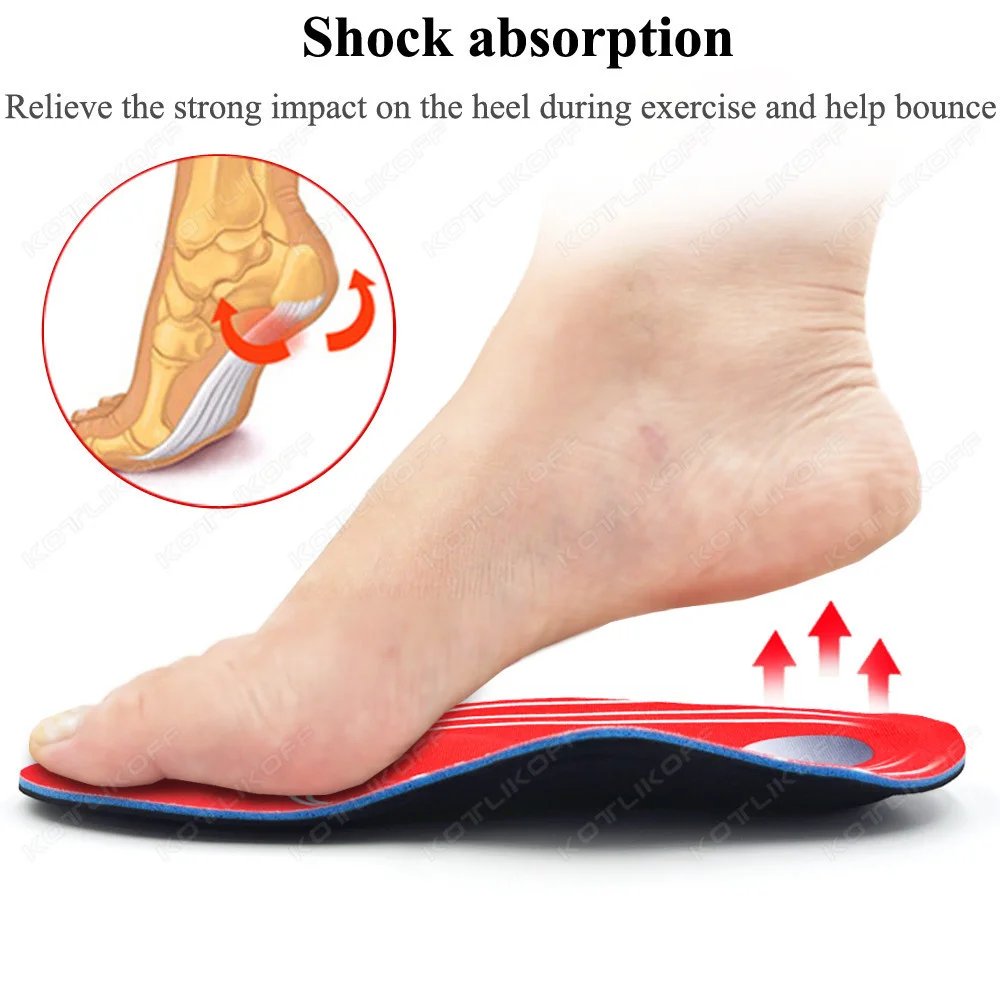 Severe Flat Feet Insoles Orthotic Arch Support Inserts Orthopedic Shoes Sole For High Heel Plantar Fasciitis Men Woman