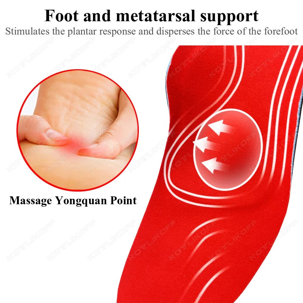 Severe Flat Feet Insoles Orthotic Arch Support Inserts Orthopedic Shoes Sole For High Heel Plantar Fasciitis Men Woman