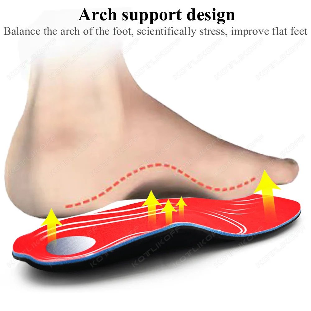 Severe Flat Feet Insoles Orthotic Arch Support Inserts Orthopedic Shoes Sole For High Heel Plantar Fasciitis Men Woman