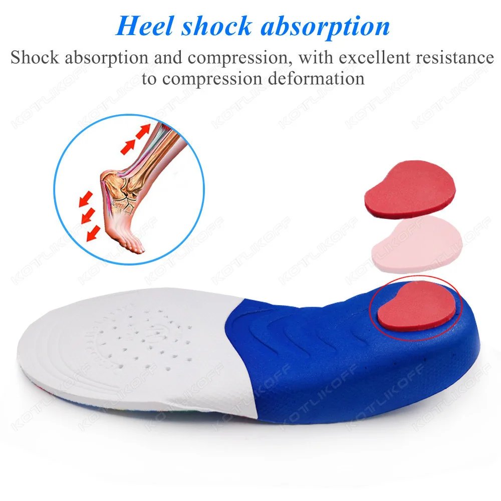 Kids Orthopedic Insoles For Flat Feet High Arch Support Correction OX-Legs Valgus Horseshoe Foot Care Deep Cup Shoes Soles Pads