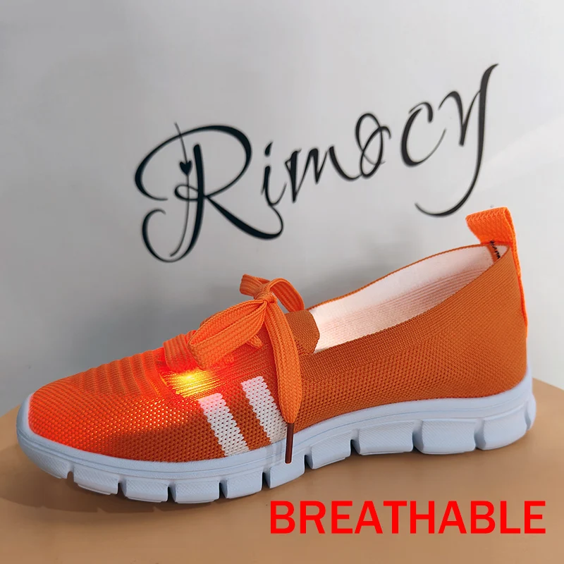 Mesh Knitted Striped Flats Shoes for Women 2024 Summer Lace Up Casual Sneakers Woman Breathable Soft Sole Loafers Plus Size 43 Mesh Knitted Striped Flats Shoes for Women 2024 Summer Lace Up Casual Sneakers Woman Breathable Soft Sole Loafers Plus Size 43