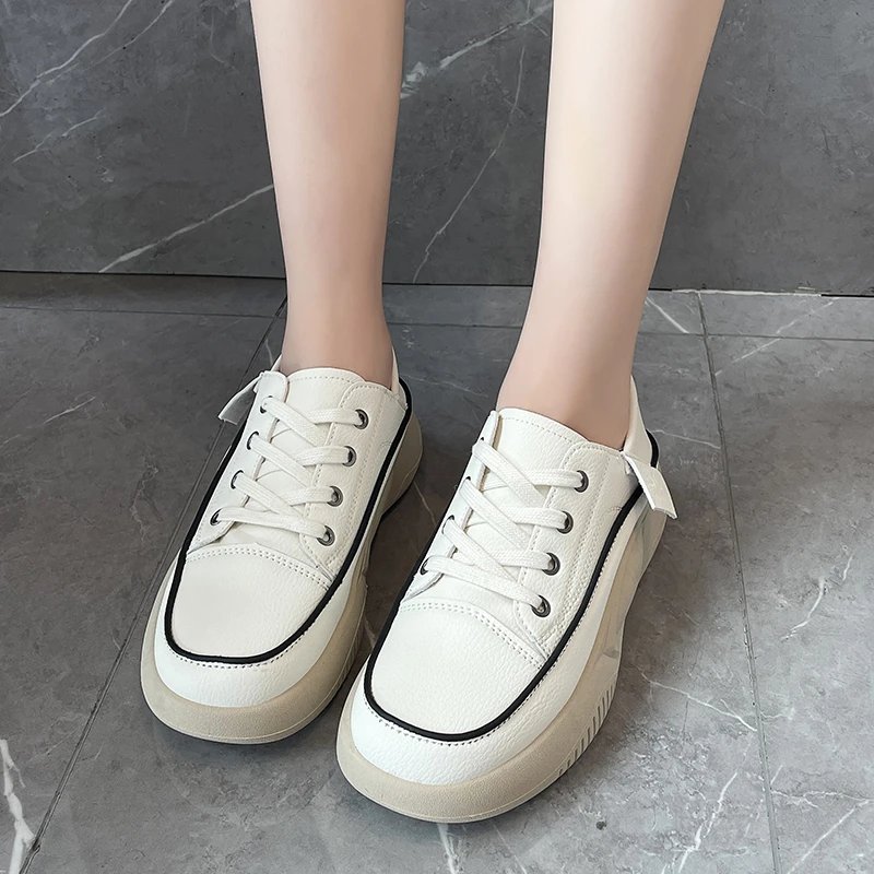 Sneakers Women Flats Platform Walking Shoes 2024 Spring New Brand Designer Lace Up Casual Sport Running Travel Mujer Shoes Sneakers Women Flats Platform Walking Shoes 2024 Spring New Brand Designer Lace Up Casual Sport Running Travel Mujer Shoes