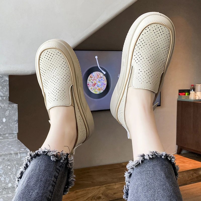 Sneakers Women Flats Platform Walking Shoes 2024 Spring New Brand Designer Lace Up Casual Sport Running Travel Mujer Shoes