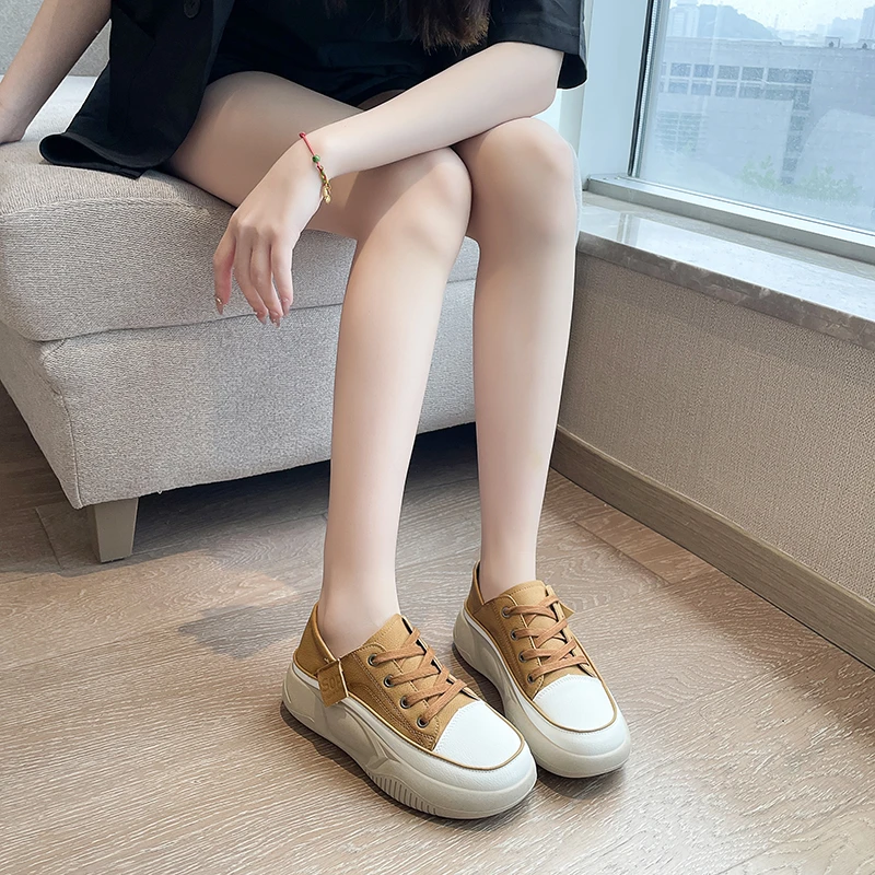 Sneakers Women Flats Platform Walking Shoes 2024 Spring New Brand Designer Lace Up Casual Sport Running Travel Mujer Shoes Sneakers Women Flats Platform Walking Shoes 2024 Spring New Brand Designer Lace Up Casual Sport Running Travel Mujer Shoes
