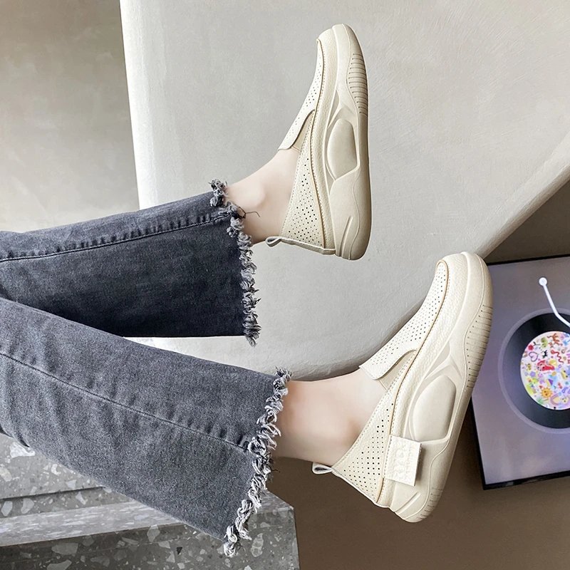 Sneakers Women Flats Platform Walking Shoes 2024 Spring New Brand Designer Lace Up Casual Sport Running Travel Mujer Shoes