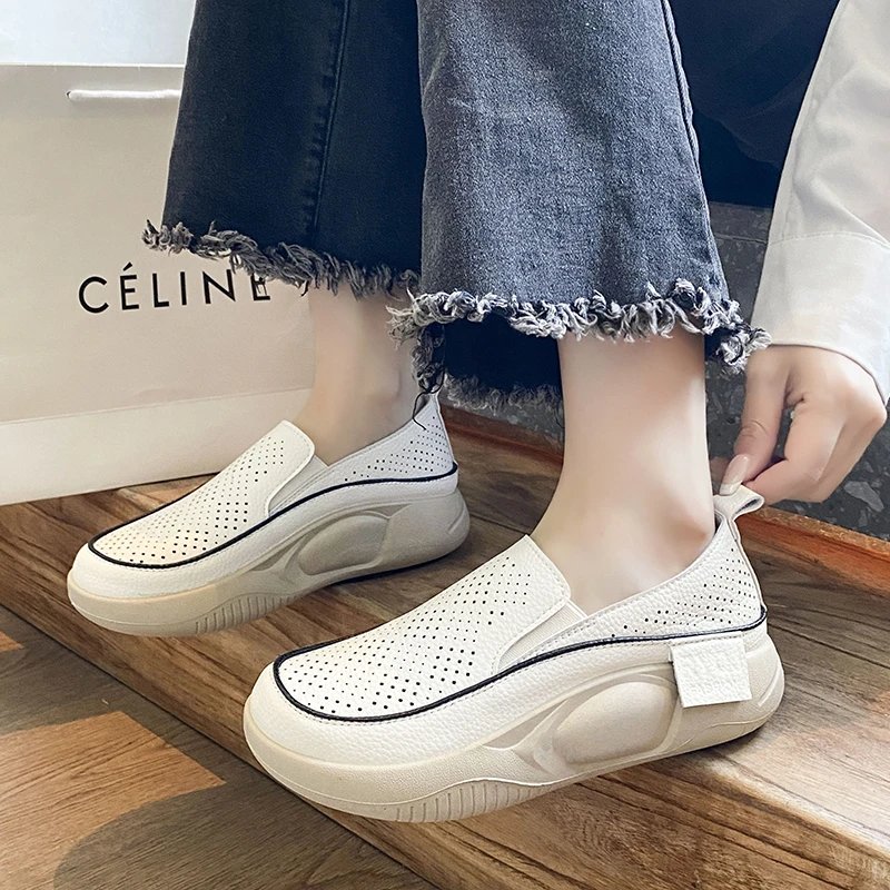 Sneakers Women Flats Platform Walking Shoes 2024 Spring New Brand Designer Lace Up Casual Sport Running Travel Mujer Shoes