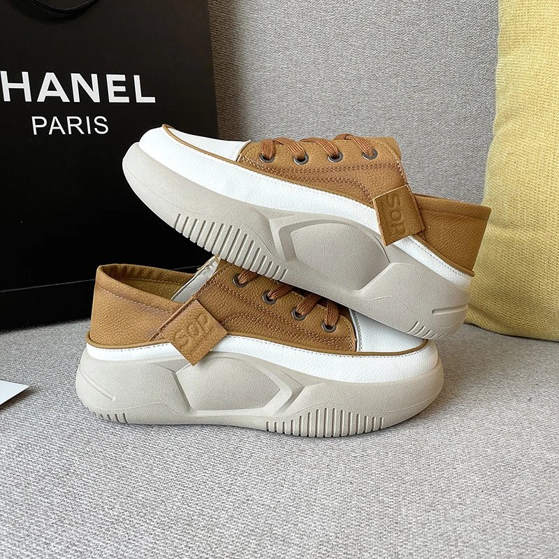 Sneakers Women Flats Platform Walking Shoes 2024 Spring New Brand Designer Lace Up Casual Sport Running Travel Mujer Shoes