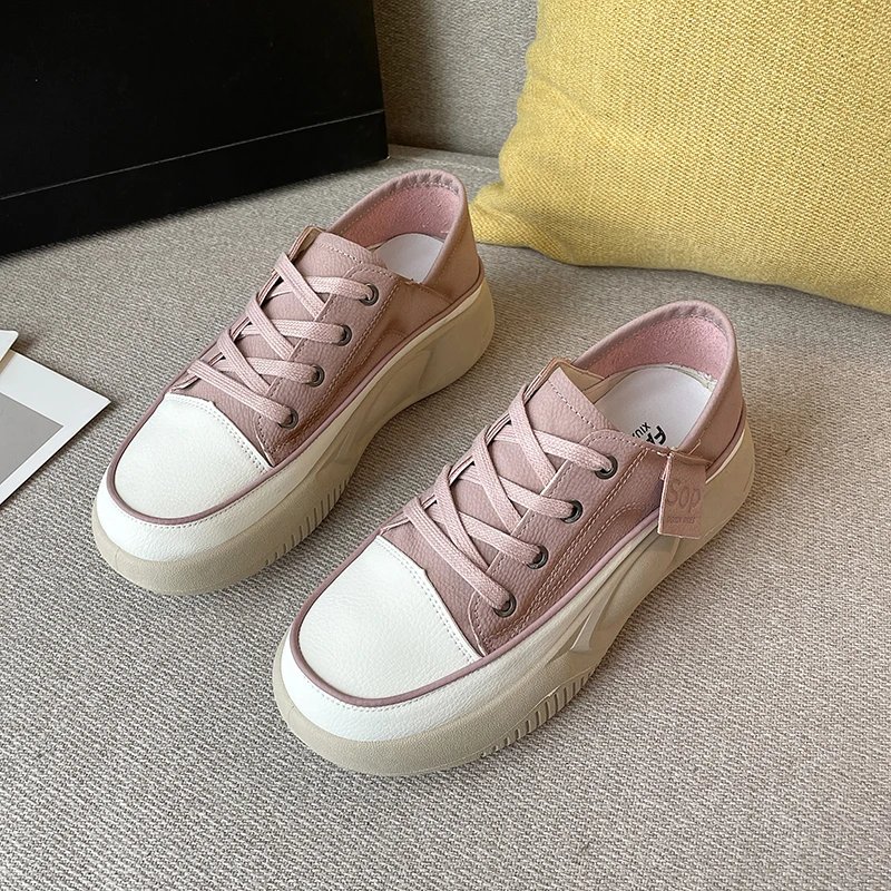 Sneakers Women Flats Platform Walking Shoes 2024 Spring New Brand Designer Lace Up Casual Sport Running Travel Mujer Shoes