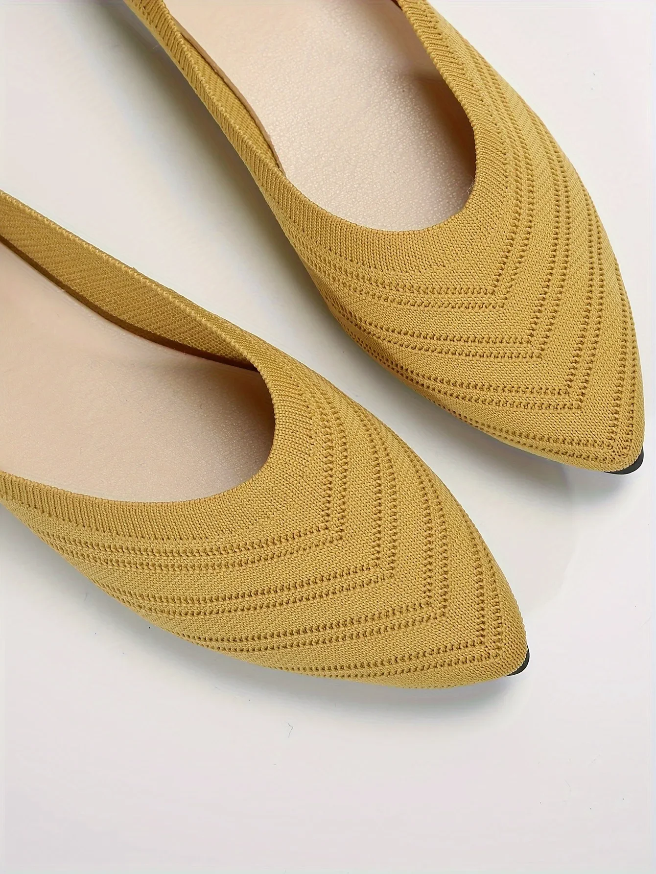 Women's Pointed Toe Flat Shoes Solid Color Knitted Slip on Shoes Casual Breathable Ballet Flats Women Flat Shoes Loafers Women Women's Pointed Toe Flat Shoes Solid Color Knitted Slip on Shoes Casual Breathable Ballet Flats Women Flat Shoes Loafers Women