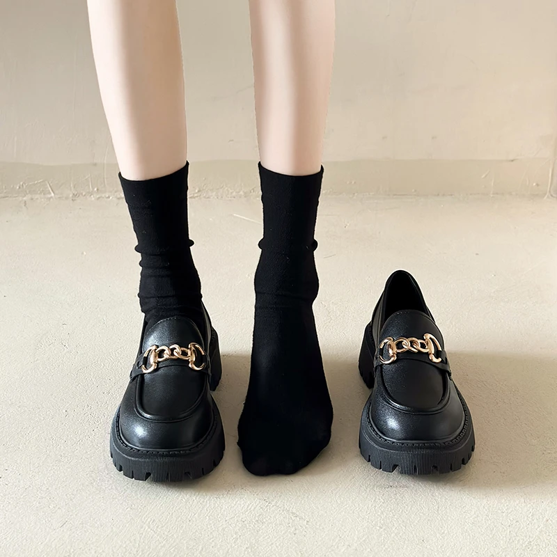 loafers Female Shoes Women Fashion Mary Janes Round Toe Flats Loafers Oxfords Platform Casual Metal Chain Buckle Ladies Heels loafers Female Shoes Women Fashion Mary Janes Round Toe Flats Loafers Oxfords Platform Casual Metal Chain Buckle Ladies Heels