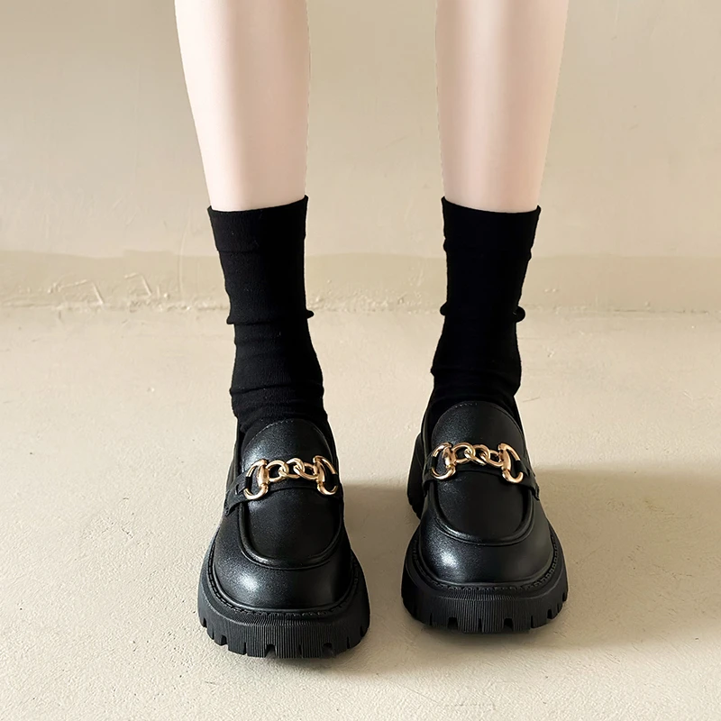 loafers Female Shoes Women Fashion Mary Janes Round Toe Flats Loafers Oxfords Platform Casual Metal Chain Buckle Ladies Heels loafers Female Shoes Women Fashion Mary Janes Round Toe Flats Loafers Oxfords Platform Casual Metal Chain Buckle Ladies Heels