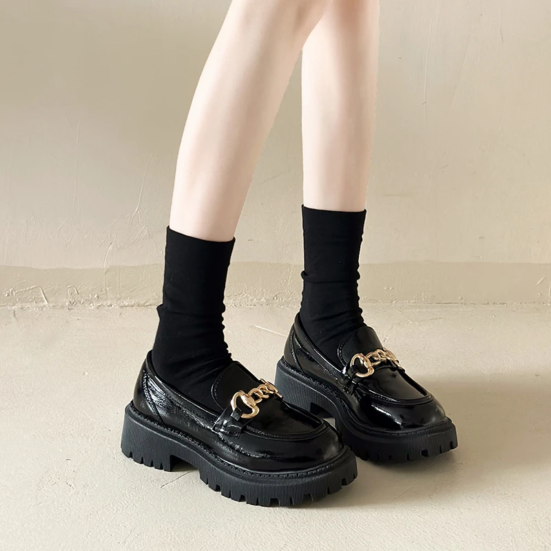 loafers Female Shoes Women Fashion Mary Janes Round Toe Flats Loafers Oxfords Platform Casual Metal Chain Buckle Ladies Heels loafers Female Shoes Women Fashion Mary Janes Round Toe Flats Loafers Oxfords Platform Casual Metal Chain Buckle Ladies Heels