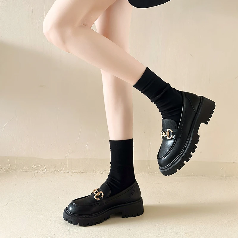 loafers Female Shoes Women Fashion Mary Janes Round Toe Flats Loafers Oxfords Platform Casual Metal Chain Buckle Ladies Heels loafers Female Shoes Women Fashion Mary Janes Round Toe Flats Loafers Oxfords Platform Casual Metal Chain Buckle Ladies Heels