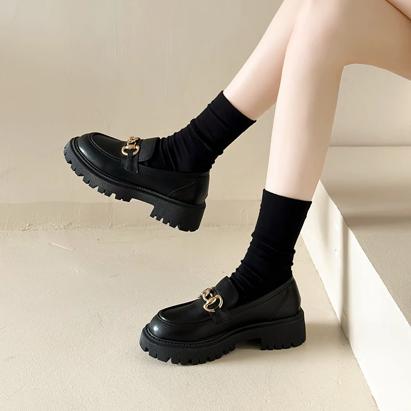 loafers Female Shoes Women Fashion Mary Janes Round Toe Flats Loafers Oxfords Platform Casual Metal Chain Buckle Ladies Heels loafers Female Shoes Women Fashion Mary Janes Round Toe Flats Loafers Oxfords Platform Casual Metal Chain Buckle Ladies Heels