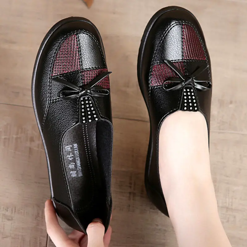 2024 Cheap Shoes Women Leather Flats Female Flats Spring Shoes Classic Women's Loafers Casual Leather Shoes 2024 Cheap Shoes Women Leather Flats Female Flats Spring Shoes Classic Women's Loafers Casual Leather Shoes
