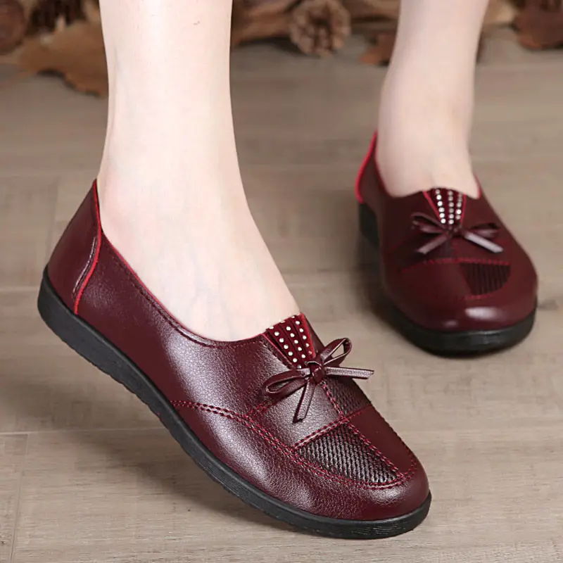 2024 Cheap Shoes Women Leather Flats Female Flats Spring Shoes Classic Women's Loafers Casual Leather Shoes 2024 Cheap Shoes Women Leather Flats Female Flats Spring Shoes Classic Women's Loafers Casual Leather Shoes