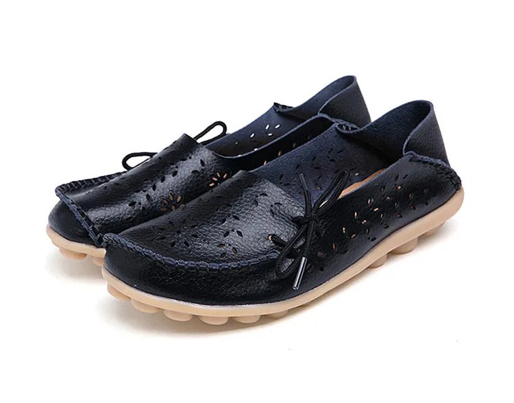 Flat Shoes Women Breathable Leather Loafers Women Casual Shoes Slip On Moccasins Zapatos Para Mujeres Comfortable Flats Female