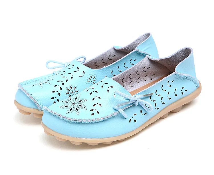 Flat Shoes Women Breathable Leather Loafers Women Casual Shoes Slip On Moccasins Zapatos Para Mujeres Comfortable Flats Female