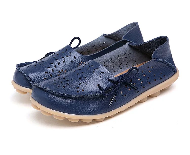 Flat Shoes Women Breathable Leather Loafers Women Casual Shoes Slip On Moccasins Zapatos Para Mujeres Comfortable Flats Female