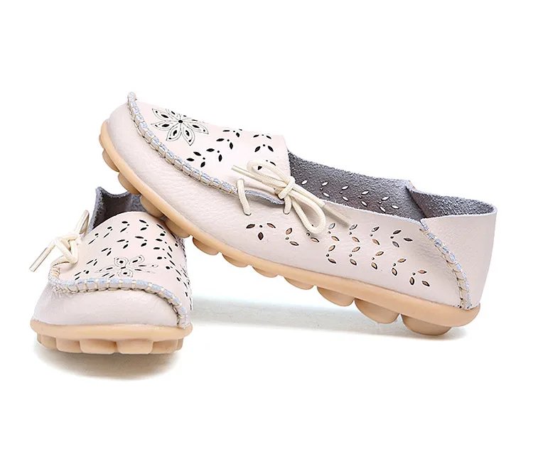 Flat Shoes Women Breathable Leather Loafers Women Casual Shoes Slip On Moccasins Zapatos Para Mujeres Comfortable Flats Female