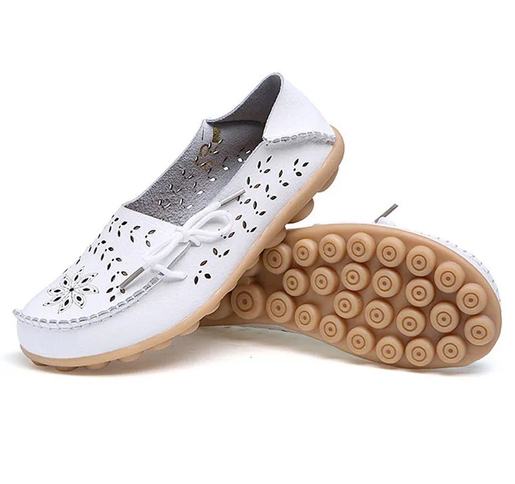 Flat Shoes Women Breathable Leather Loafers Women Casual Shoes Slip On Moccasins Zapatos Para Mujeres Comfortable Flats Female