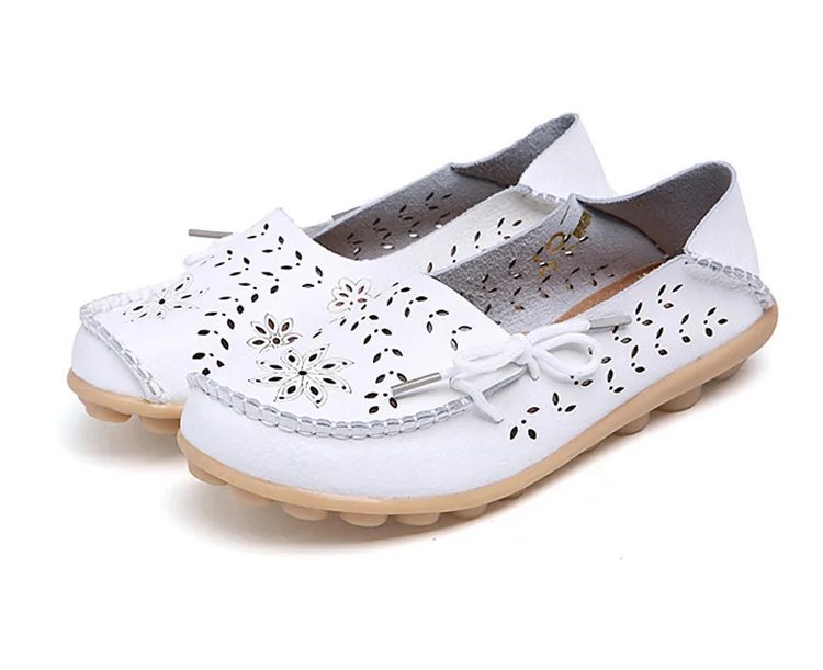 Flat Shoes Women Breathable Leather Loafers Women Casual Shoes Slip On Moccasins Zapatos Para Mujeres Comfortable Flats Female