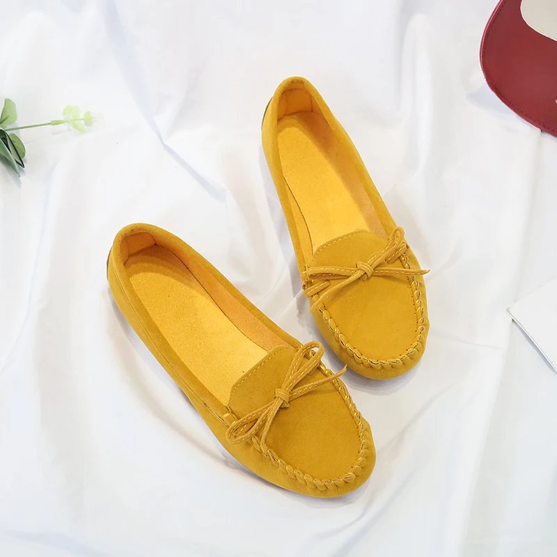 Women Shoes Slip on Loafers for Ballet Flats Women Suede Casual Sneakers Zapatos Mujer Flat Shoes for Mom Fashion Shoes