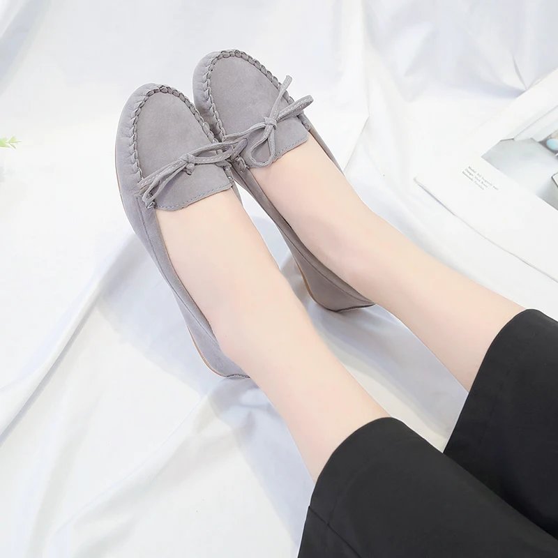 Women Shoes Slip on Loafers for Ballet Flats Women Suede Casual Sneakers Zapatos Mujer Flat Shoes for Mom Fashion Shoes