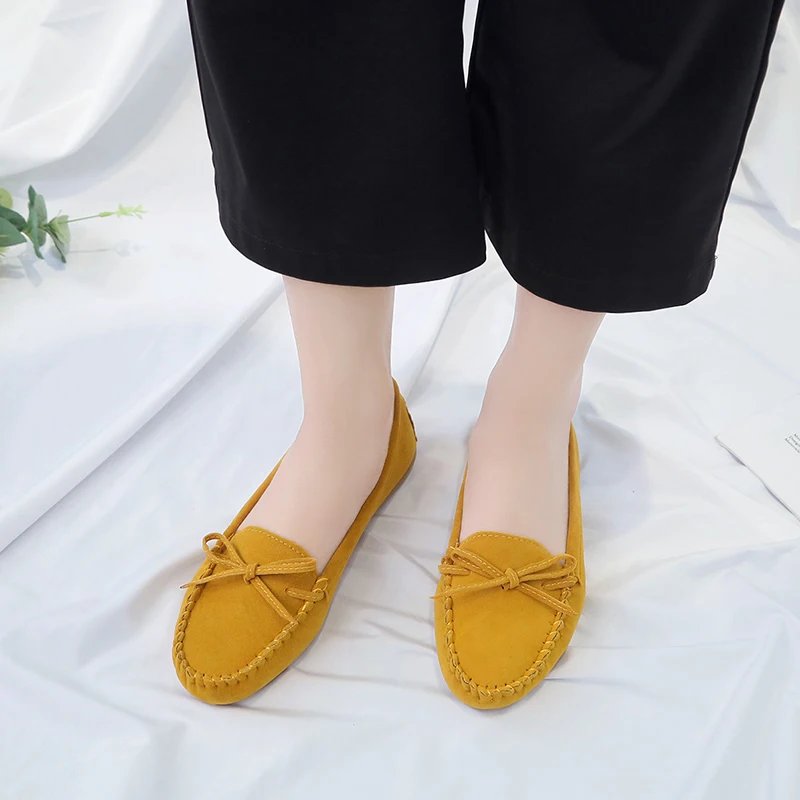 Women Shoes Slip on Loafers for Ballet Flats Women Suede Casual Sneakers Zapatos Mujer Flat Shoes for Mom Fashion Shoes