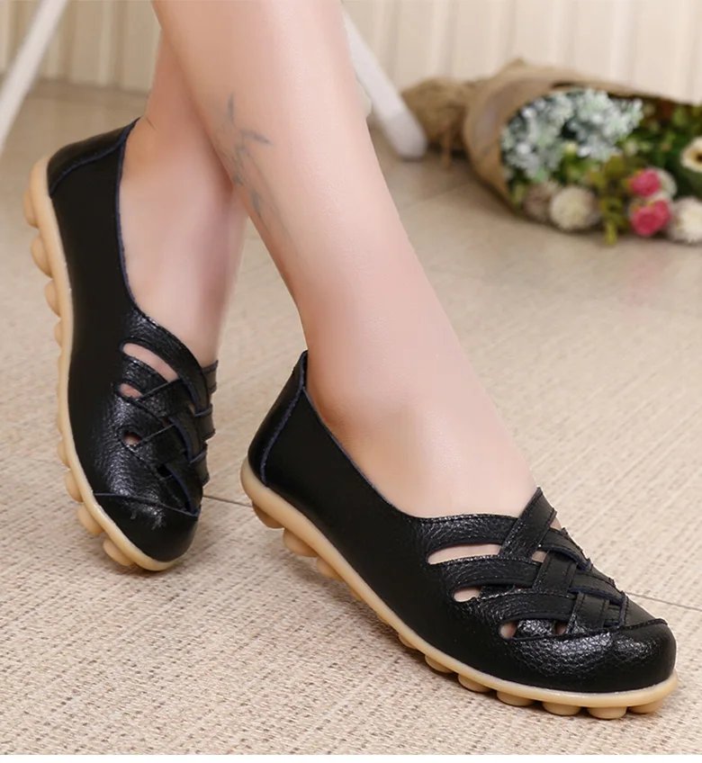 Women Shoes Soft Leather Flat Shoes For Women's Loafers Comfortable Moccasins Women Casual Flats Free Shipping Footwear Female