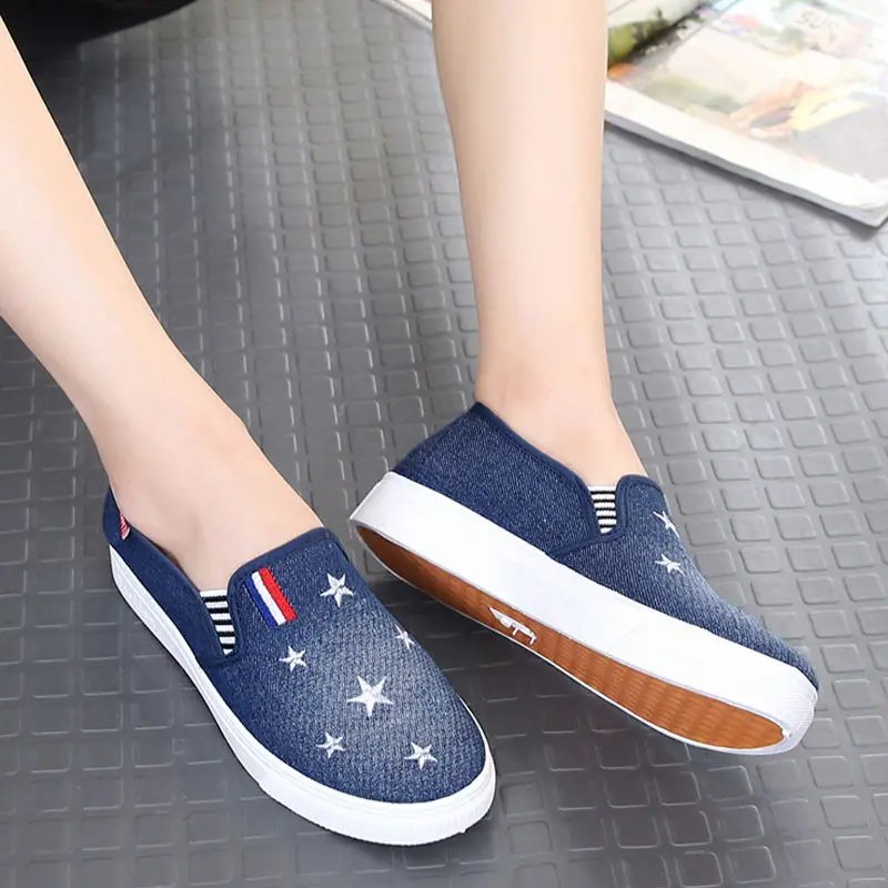 Cresfimix Teenager Student School Black Canvas Slip on Flat Platform Shoes Women Fashion White Shoes Sapatilha Feminina B5711b