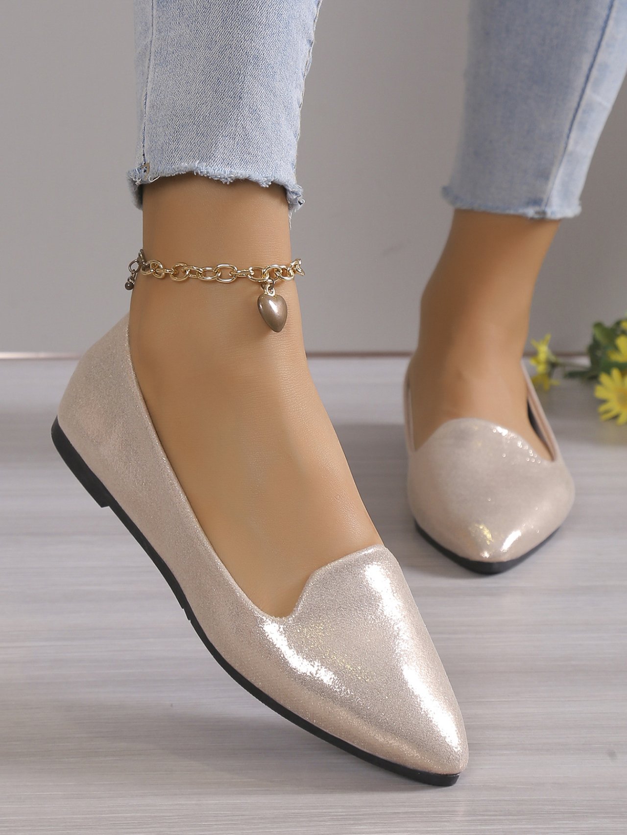 2024 Fashion Slip on Loafers Breathable Stretch Ballet Shallow Flats Women Soft Bottom Pointed Toe Boat Shoes plus size 43 2024 Fashion Slip on Loafers Breathable Stretch Ballet Shallow Flats Women Soft Bottom Pointed Toe Boat Shoes plus size 43