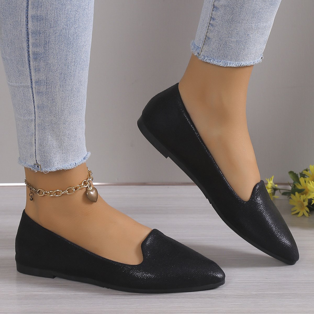 2024 Fashion Slip on Loafers Breathable Stretch Ballet Shallow Flats Women Soft Bottom Pointed Toe Boat Shoes plus size 43 2024 Fashion Slip on Loafers Breathable Stretch Ballet Shallow Flats Women Soft Bottom Pointed Toe Boat Shoes plus size 43