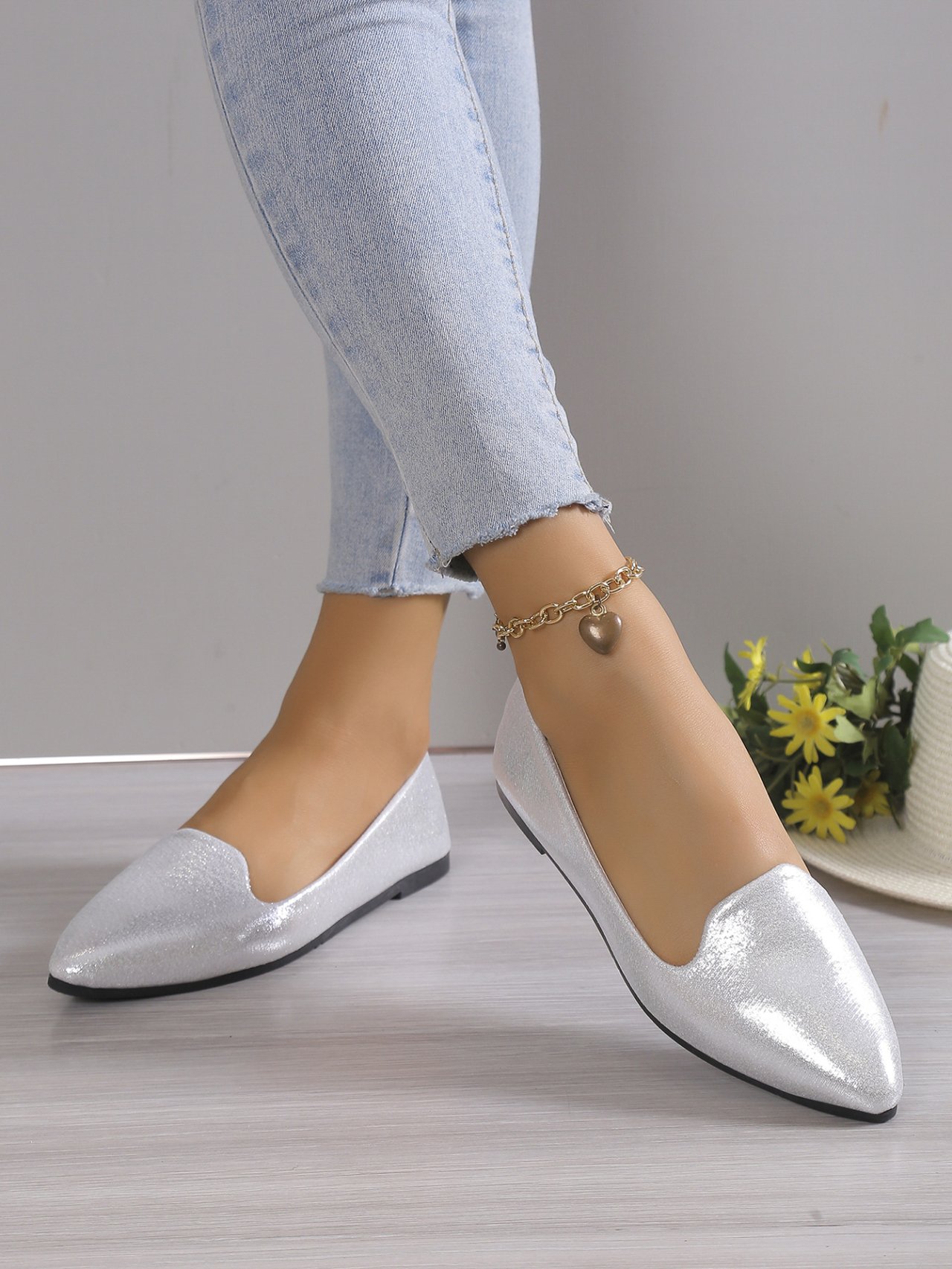 2024 Fashion Slip on Loafers Breathable Stretch Ballet Shallow Flats Women Soft Bottom Pointed Toe Boat Shoes plus size 43 2024 Fashion Slip on Loafers Breathable Stretch Ballet Shallow Flats Women Soft Bottom Pointed Toe Boat Shoes plus size 43