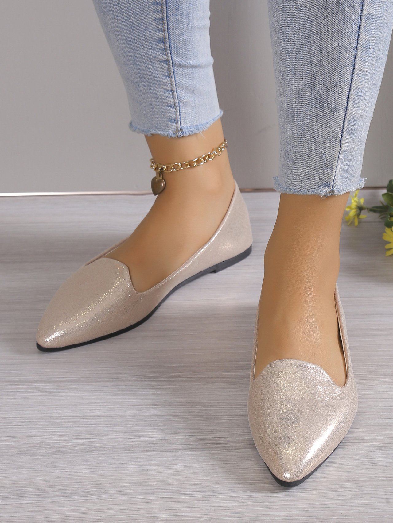 2024 Fashion Slip on Loafers Breathable Stretch Ballet Shallow Flats Women Soft Bottom Pointed Toe Boat Shoes plus size 43 2024 Fashion Slip on Loafers Breathable Stretch Ballet Shallow Flats Women Soft Bottom Pointed Toe Boat Shoes plus size 43