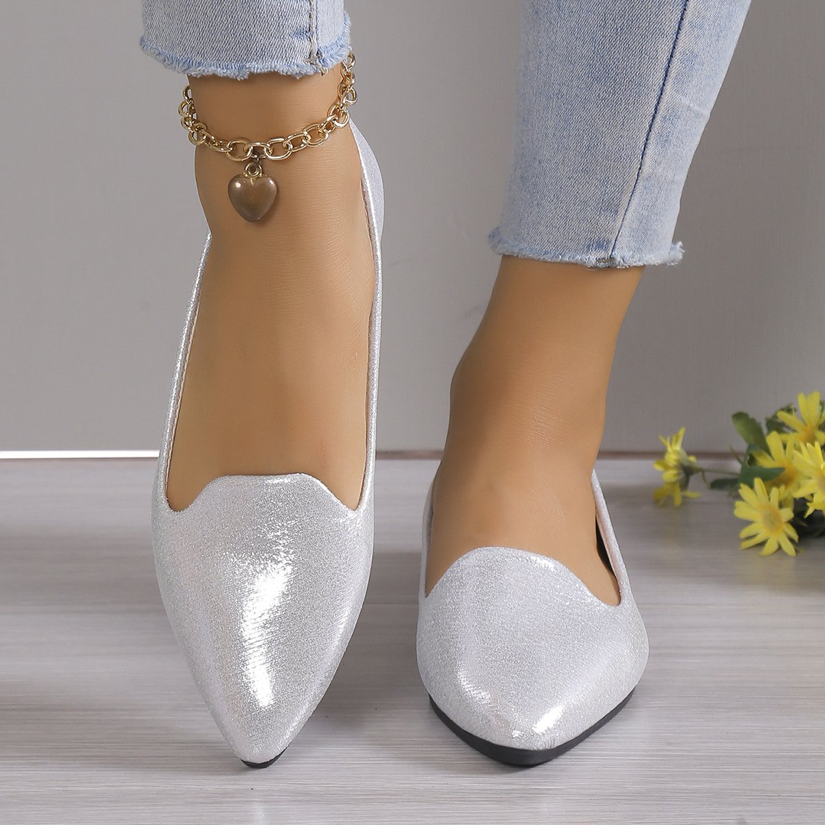2024 Fashion Slip on Loafers Breathable Stretch Ballet Shallow Flats Women Soft Bottom Pointed Toe Boat Shoes plus size 43 2024 Fashion Slip on Loafers Breathable Stretch Ballet Shallow Flats Women Soft Bottom Pointed Toe Boat Shoes plus size 43