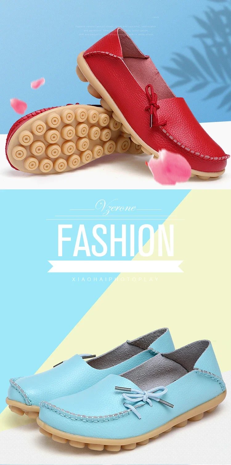 Shoes for Women Moccasins Flats  Woman Loafers Genuine Leather Female Shoes Slip On Ballet Nurse Women's Shoes Plus Size 2024