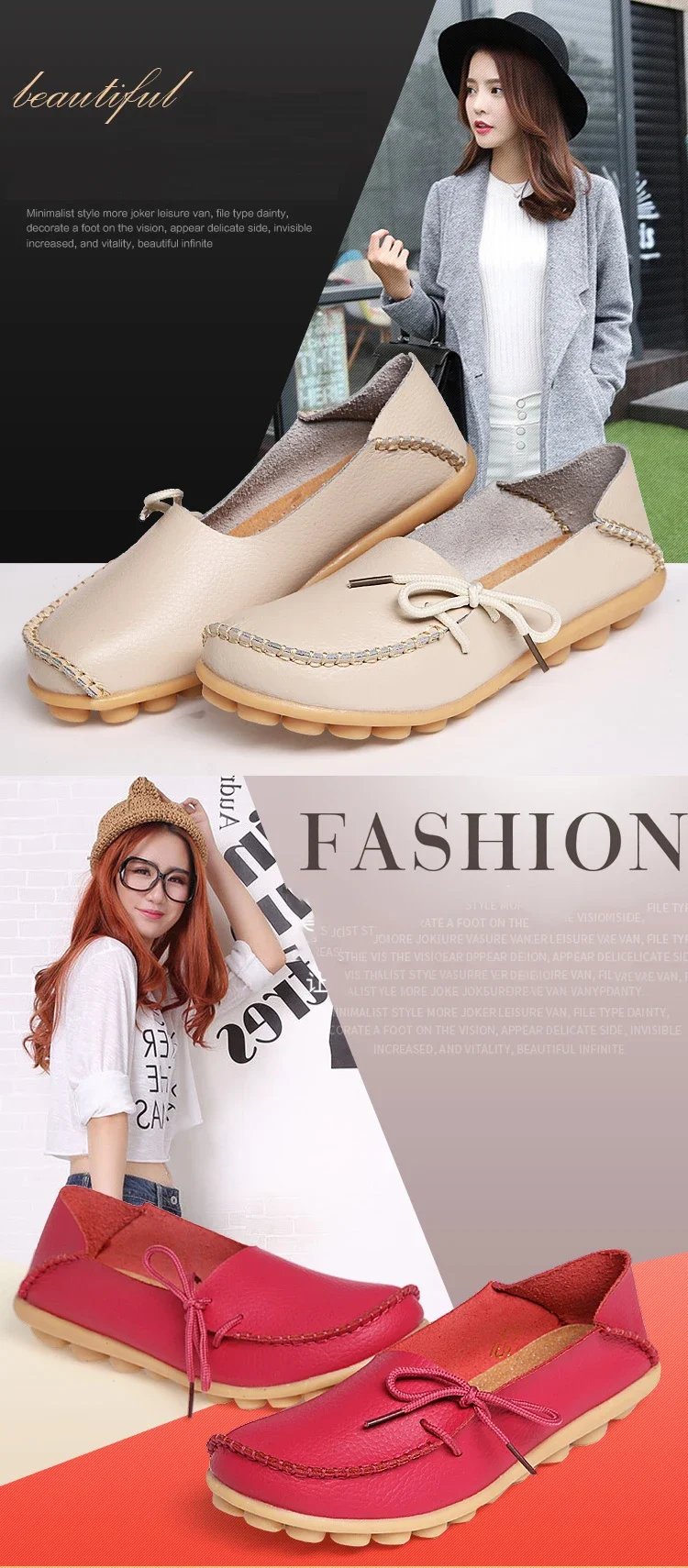 Shoes for Women Moccasins Flats  Woman Loafers Genuine Leather Female Shoes Slip On Ballet Nurse Women's Shoes Plus Size 2024