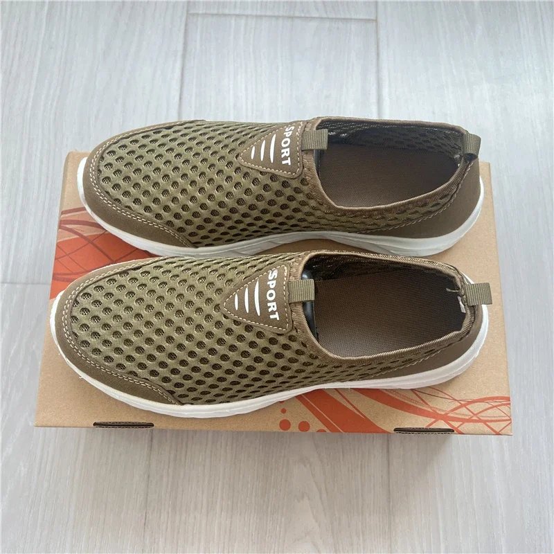 2023 New Sneakers Men Breathable Mesh Lightweight Casual Walking Man Shoes Slip-On Driving Men Loafers Zapatos Casuales