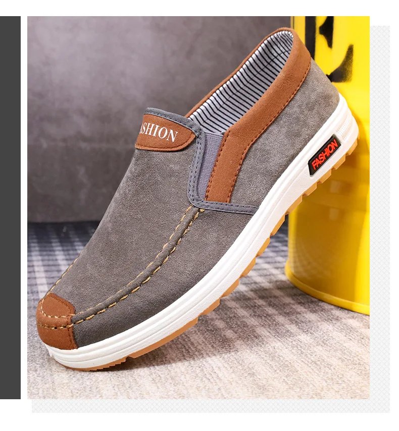 Shoes for Men Plus Size Male Loafers Casual Comfortable Sneakers Slip On leisure Shoes Lightweight Vintage Flats