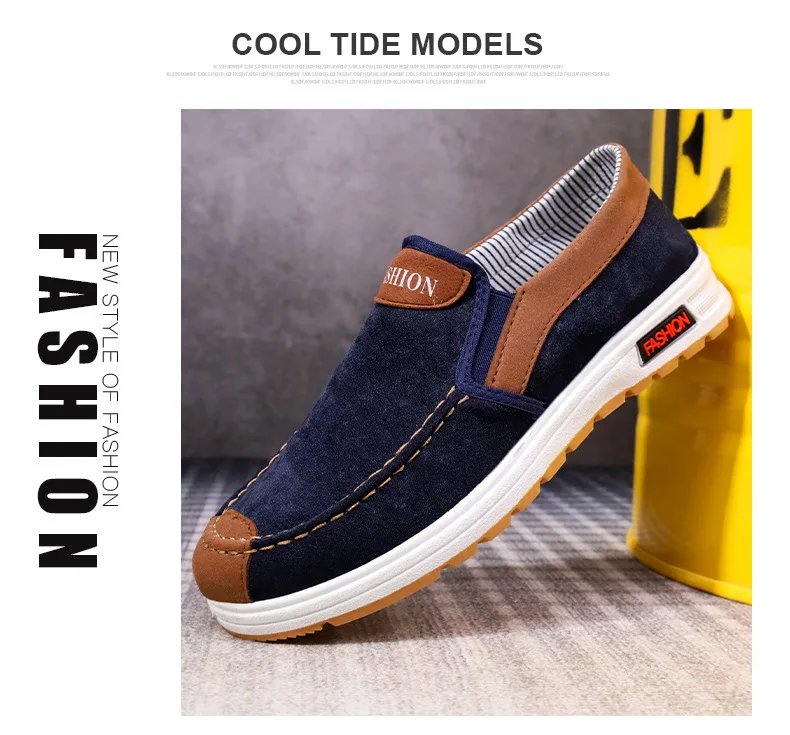 Shoes for Men Plus Size Male Loafers Casual Comfortable Sneakers Slip On leisure Shoes Lightweight Vintage Flats