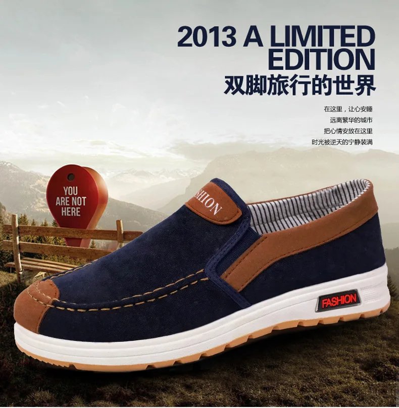 Shoes for Men Plus Size Male Loafers Casual Comfortable Sneakers Slip On leisure Shoes Lightweight Vintage Flats