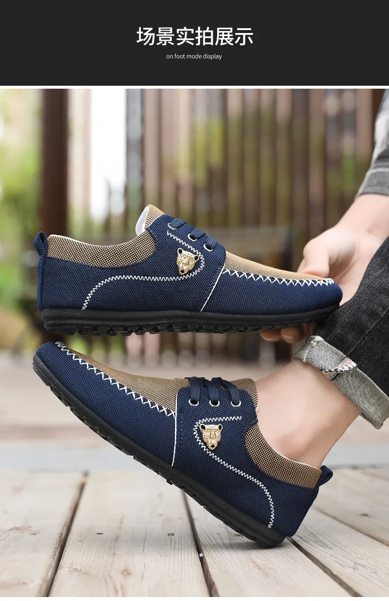 Mens Loafers Slip on Casual Shoes for Male 2024 New Breathable Canvas Driving Flats Comfortable Mocassins Non Slip Plus Size Mens Loafers Slip on Casual Shoes for Male 2024 New Breathable Canvas Driving Flats Comfortable Mocassins Non Slip Plus Size